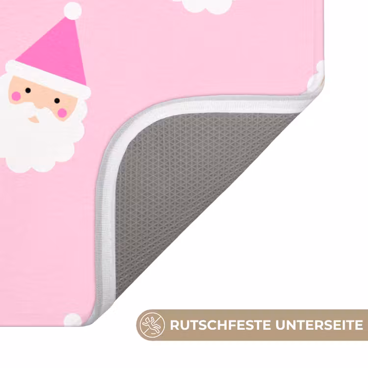 WC Vorleger - Weihnachtsmann – Weihnachten – Rosa – Pastell — 3
