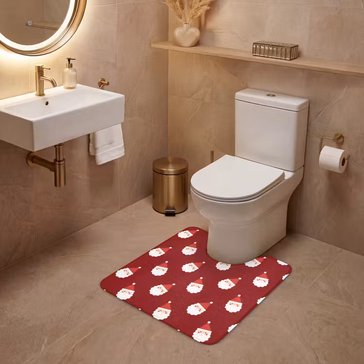 WC Vorleger - Weihnachtsmann – Weihnachten – Rot — 4