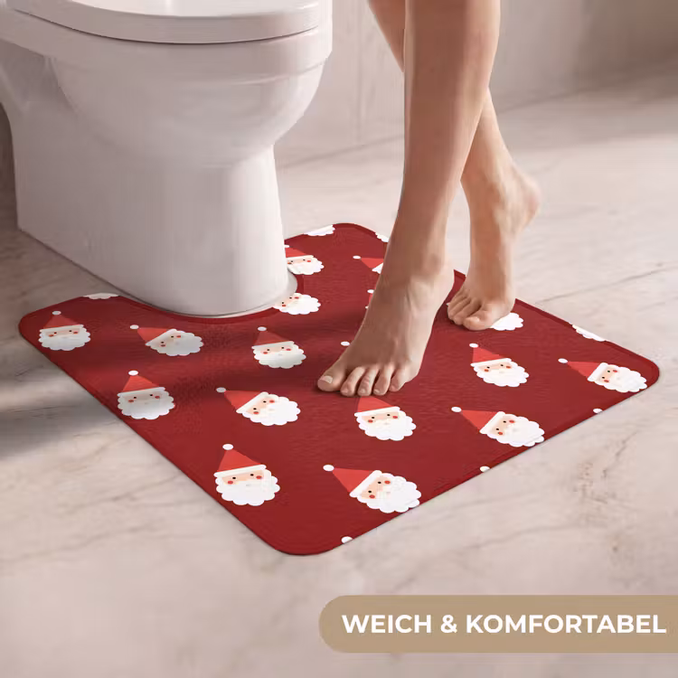 WC Vorleger - Weihnachtsmann – Weihnachten – Rot — 5