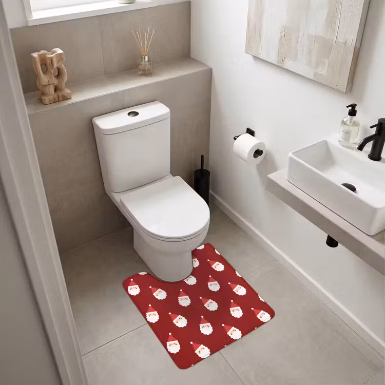 WC Vorleger - Weihnachtsmann – Weihnachten – Rot — 6