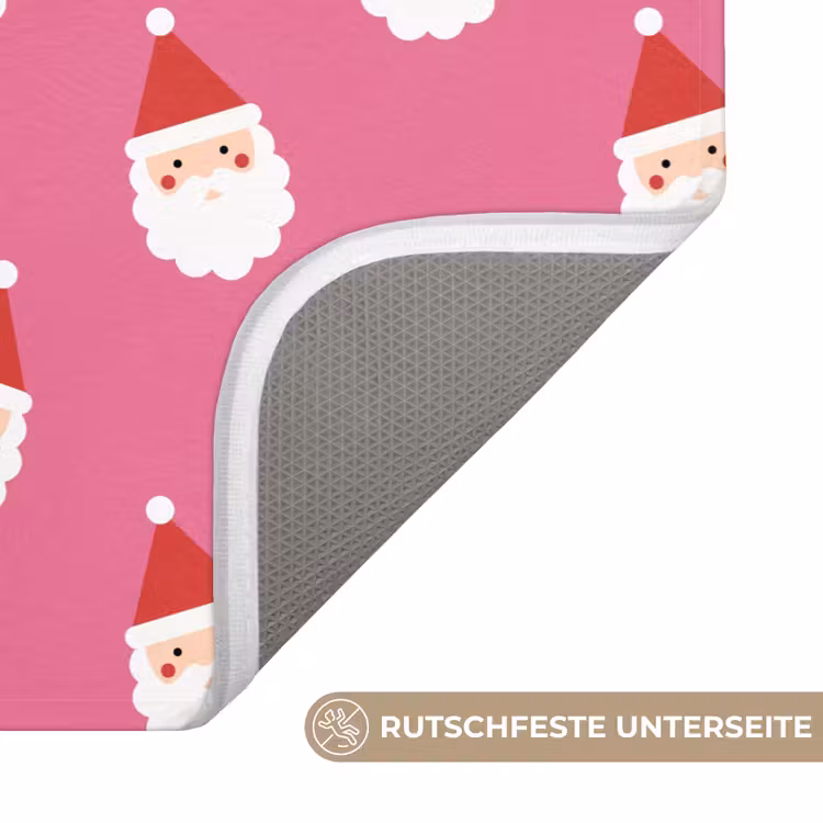 WC Vorleger - Weihnachtsmann – Weihnachten – Rot – Rosa — 3