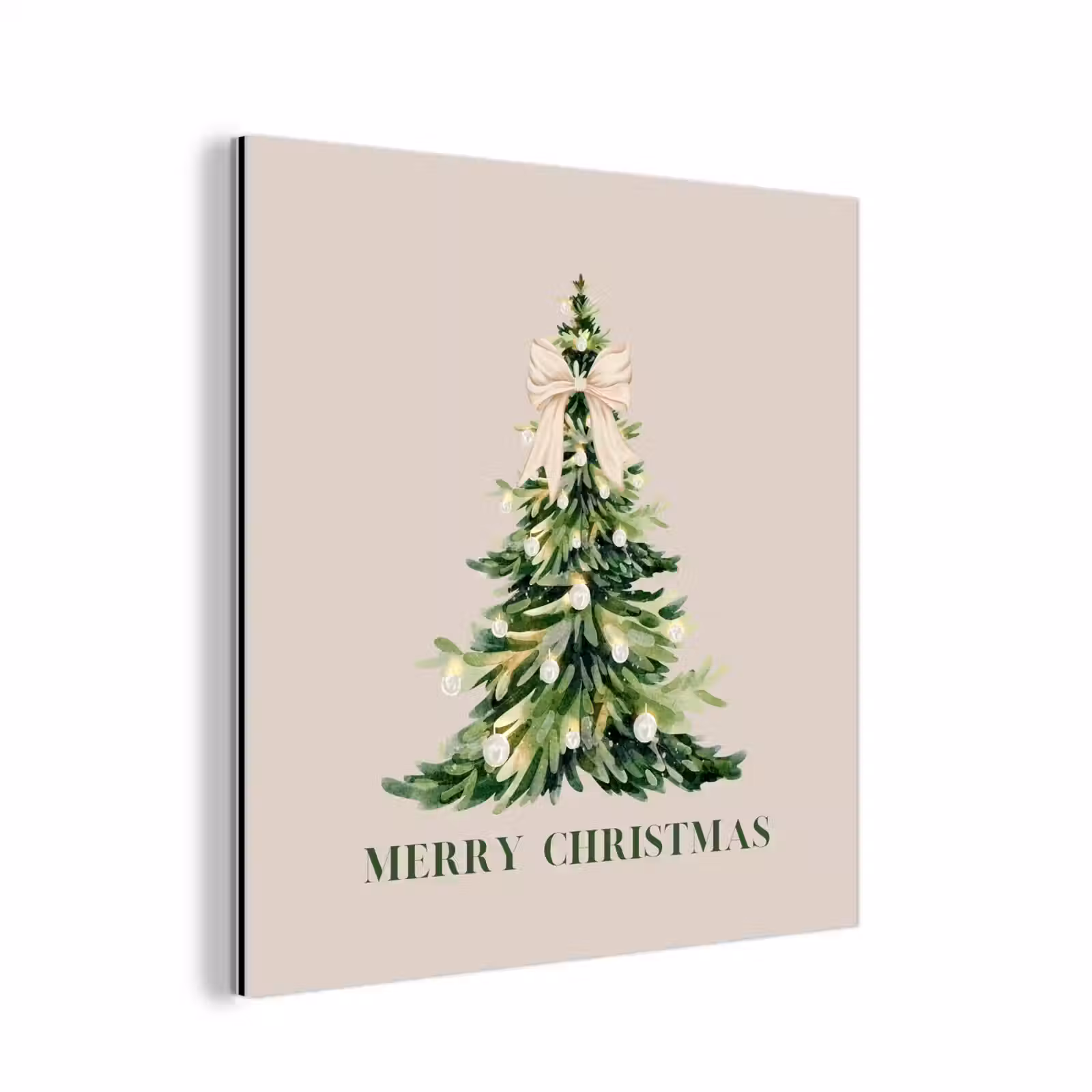 Alu-Dibond-Bild - Weihnachten – Weihnachtsbaum – Text — 1