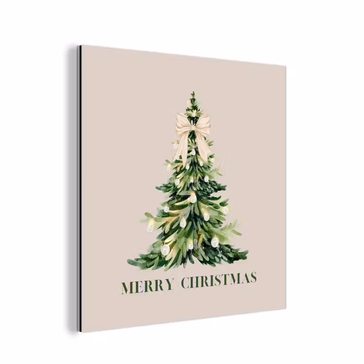 Alu-Dibond-Bild - Weihnachten – Weihnachtsbaum – Text — 1