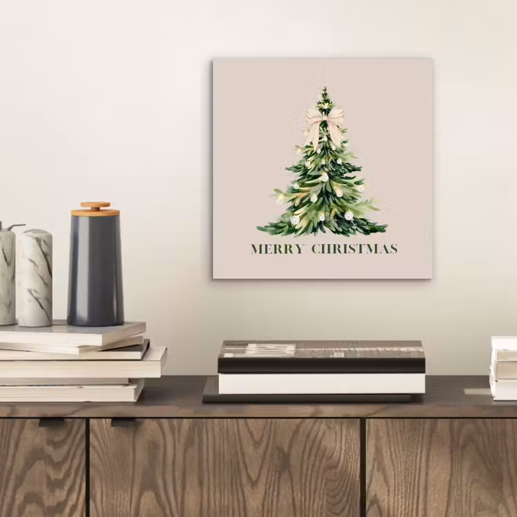 Alu-Dibond-Bild - Weihnachten – Weihnachtsbaum – Text — 2