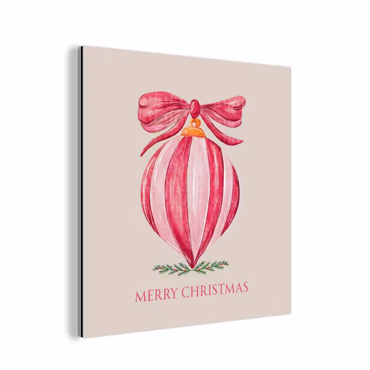 Alu-Dibond-Bild - Weihnachten – Weihnachtskugel – Text — 1