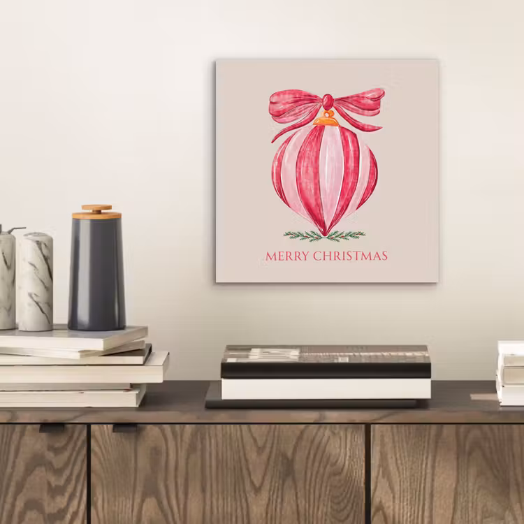 Alu-Dibond-Bild - Weihnachten – Weihnachtskugel – Text — 2