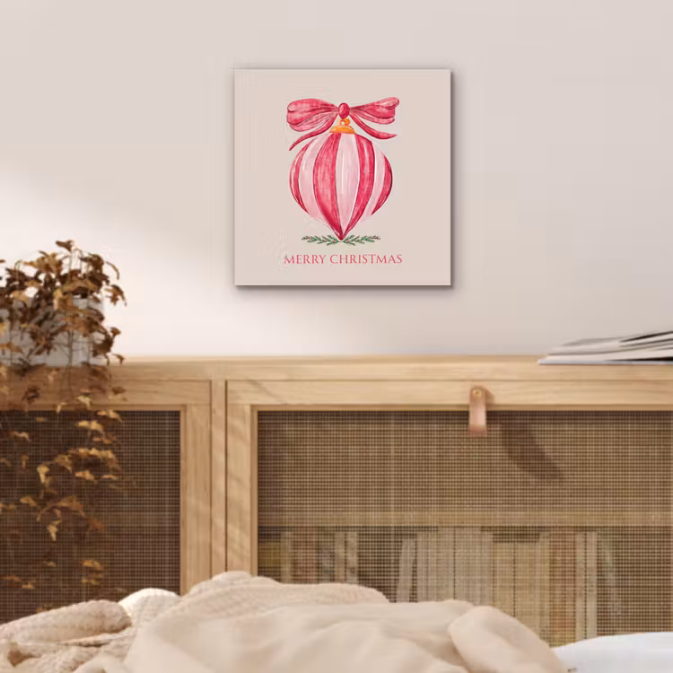 Alu-Dibond-Bild - Weihnachten – Weihnachtskugel – Text — 4