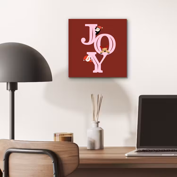 Alu-Dibond-Bild - Freude – Weihnachten – Animation – Rot – Rosa — 6