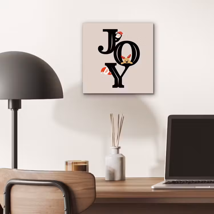 Alu-Dibond-Bild - Joy – Animation – Schwarz – Weihnachten — 6