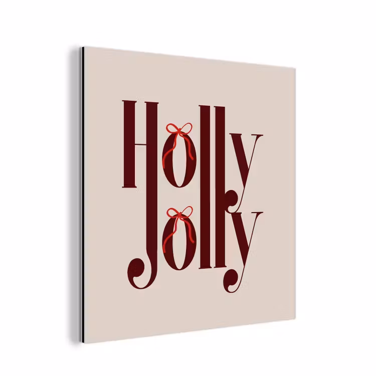 Alu-Dibond-Bild - Text – Weihnachten – Braun — 1