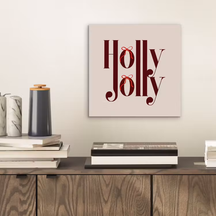 Alu-Dibond-Bild - Text – Weihnachten – Braun — 2