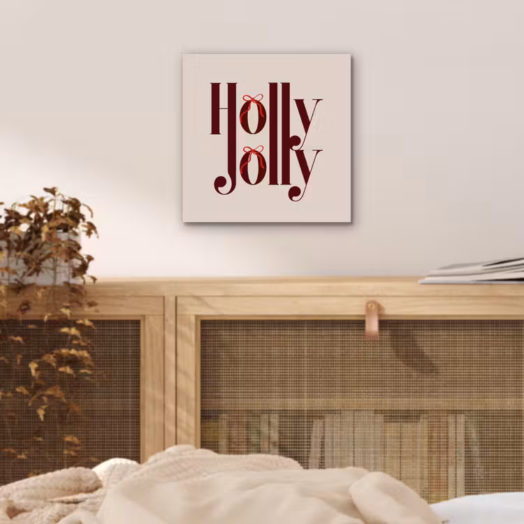 Alu-Dibond-Bild - Text – Weihnachten – Braun — 4