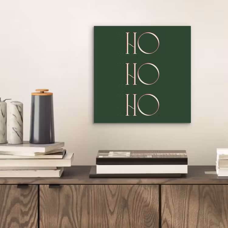 Alu-Dibond-Bild - Text – Weihnachten – Modern – Grün — 2