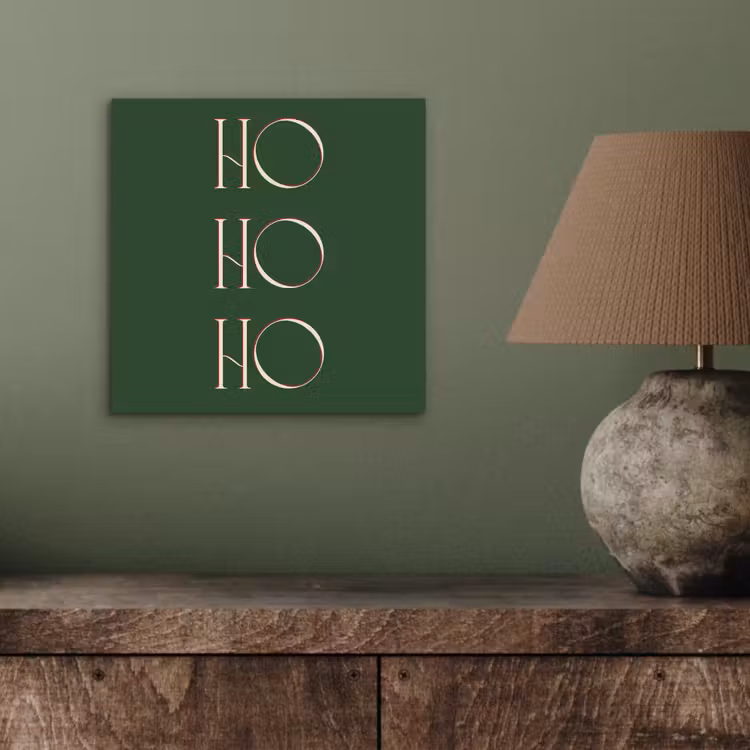 Alu-Dibond-Bild - Text – Weihnachten – Modern – Grün — 3