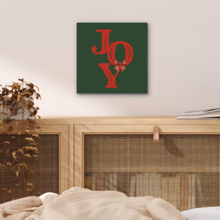 Alu-Dibond-Bild - Text – Weihnachten – Rot — 4