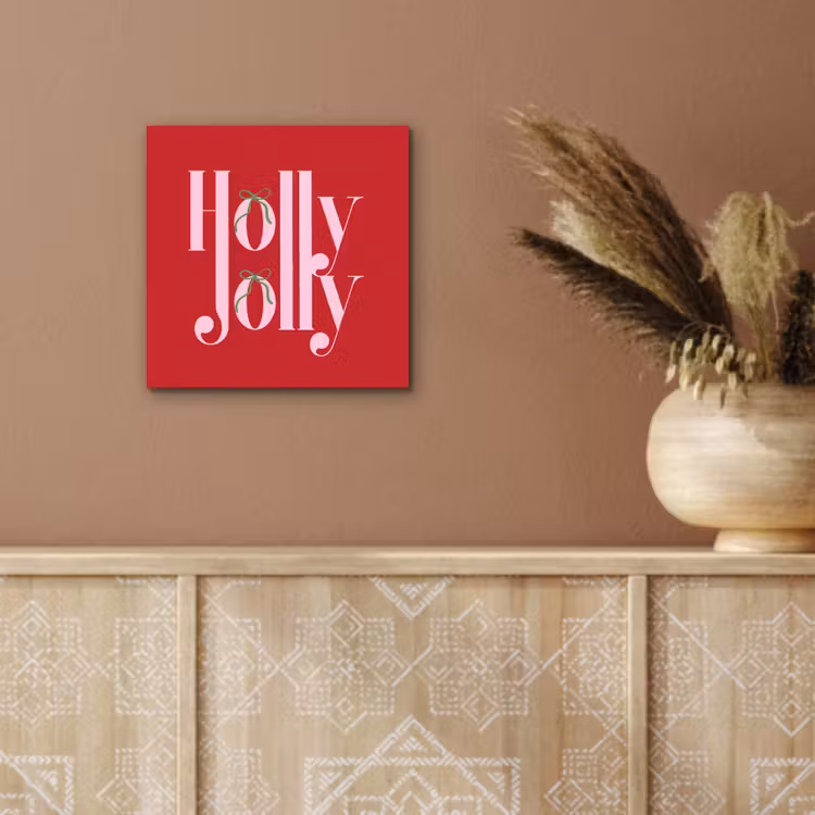 Alu-Dibond-Bild - Weihnachten – Rosa – Rot – Text — 5