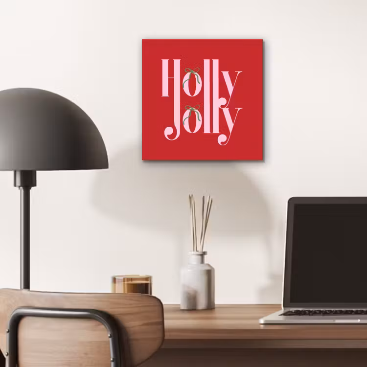 Alu-Dibond-Bild - Weihnachten – Rosa – Rot – Text — 6