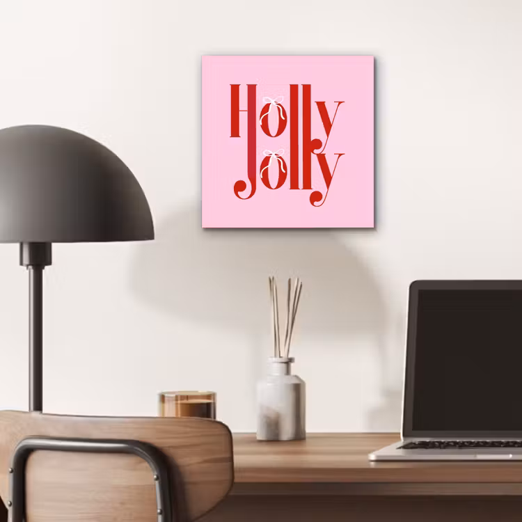 Alu-Dibond-Bild - Weihnachten – Text – Rot – Rosa — 6