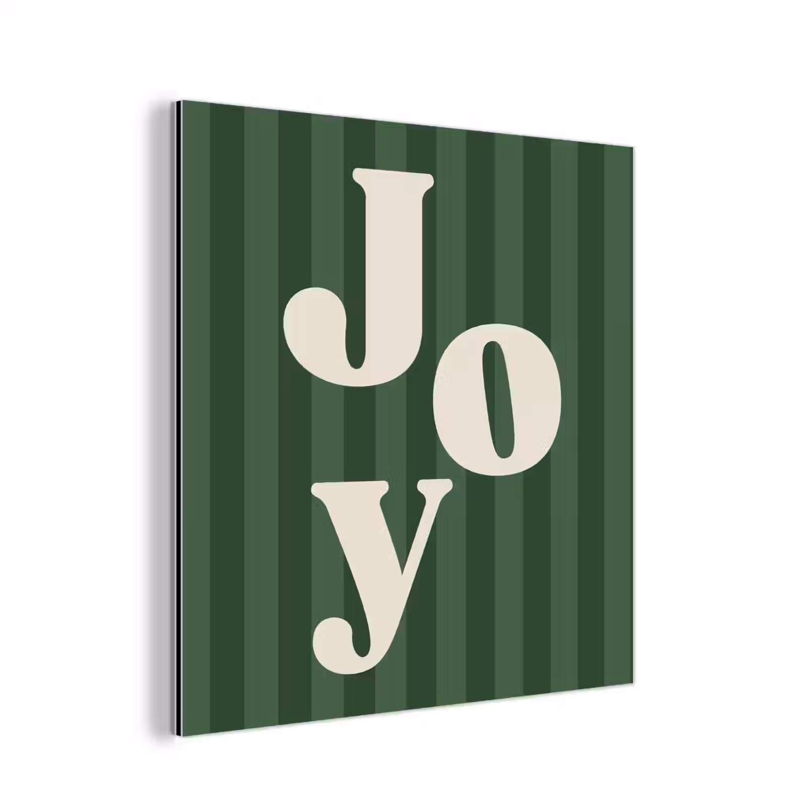 Alu-Dibond-Bild - Joy – Weihnachten – Text – Grün — 1