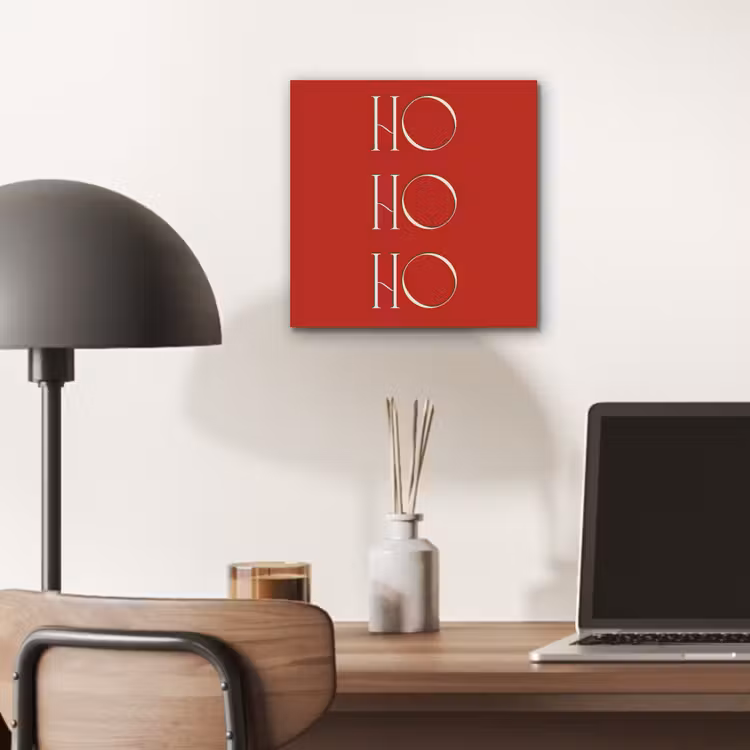 Alu-Dibond-Bild - Text – Weihnachten – Modern – Rot — 6