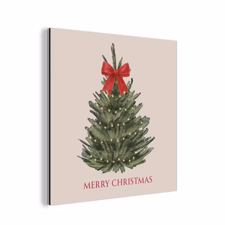 Alu-Dibond-Bild - Text – Weihnachten – Weihnachtsbaum — 1