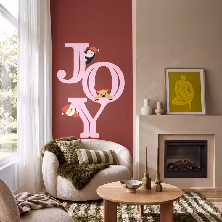 Tapete - Freude – Weihnachten – Animation – Rot – Rosa — 1