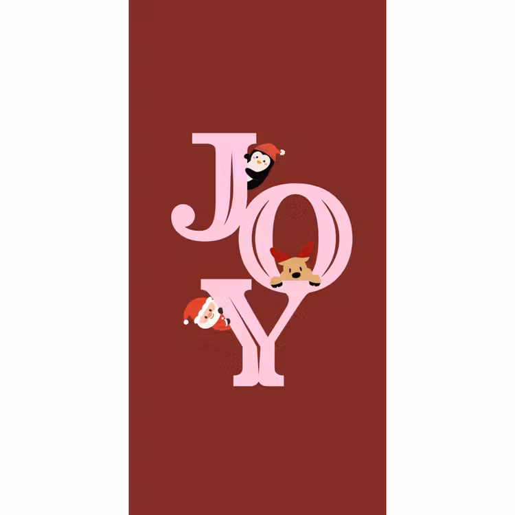 Tapete - Freude – Weihnachten – Animation – Rot – Rosa — 2