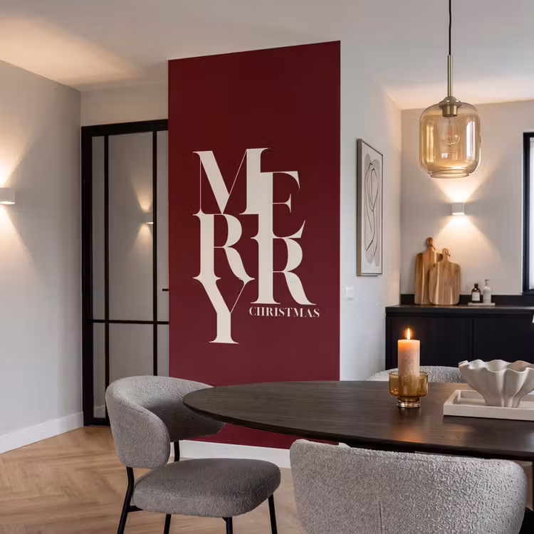 Tapete - Merry – Text – Dunkel – Rot — 5
