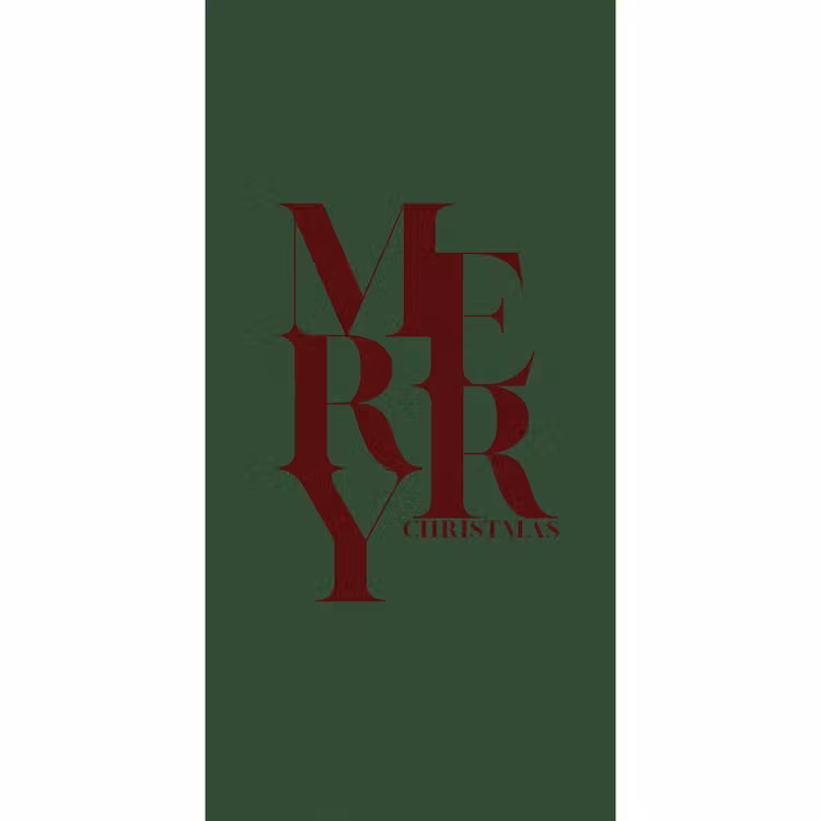 Tapete - Merry – Text – Grün – Weihnachten — 2