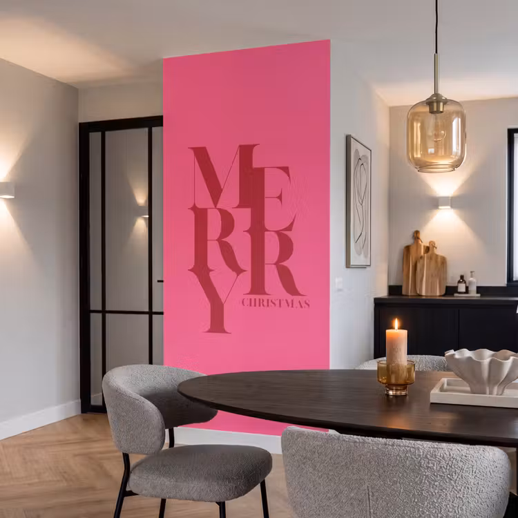 Tapete - Merry – Text – Weihnachten – Rosa — 5