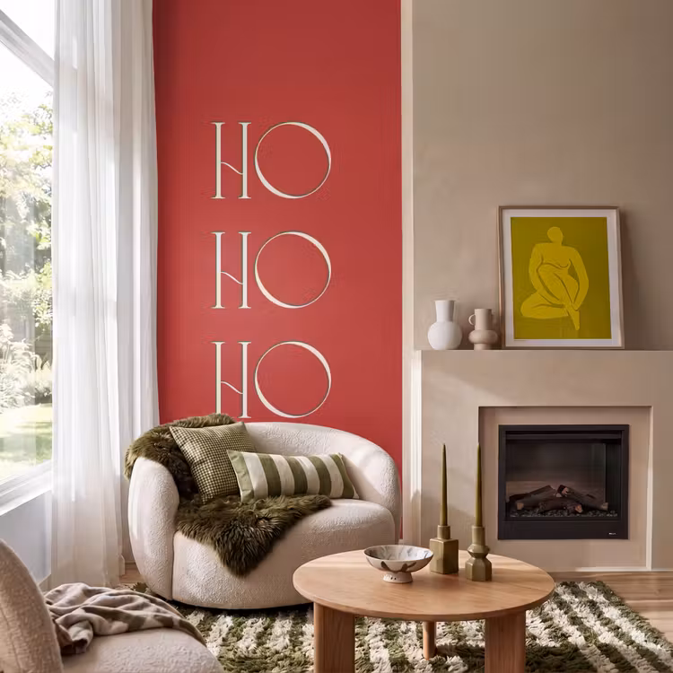 Tapete - Text – Weihnachten – Modern – Rot — 1
