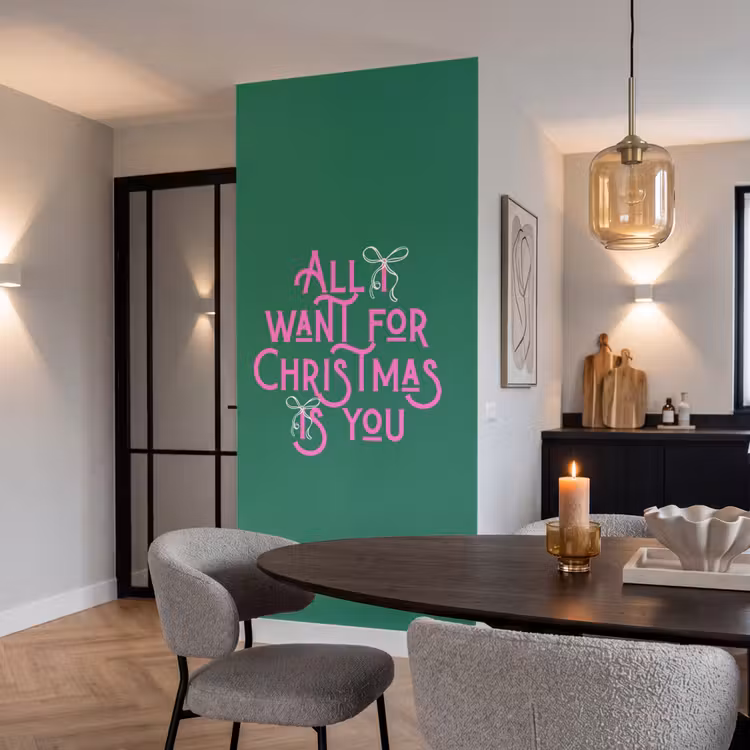 Tapete - Weihnachten – Text – Rosa – Grün — 5