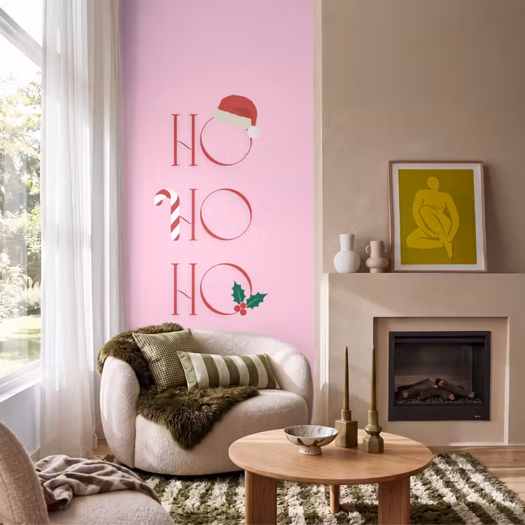 Tapete - Weihnachten – Text – Rosa – Illustration — 1