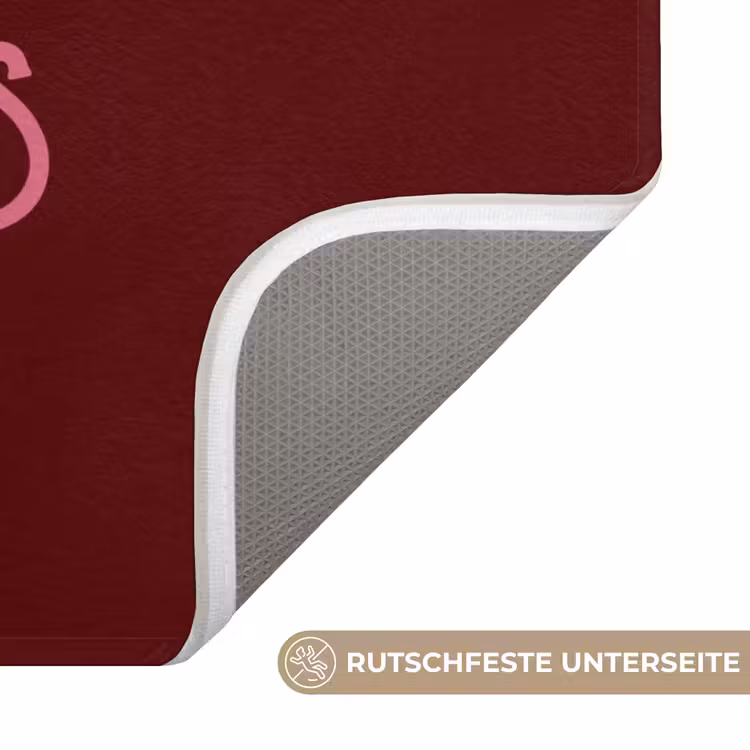 Badematte - Text – Weihnachten – Rot – Rosa — 3