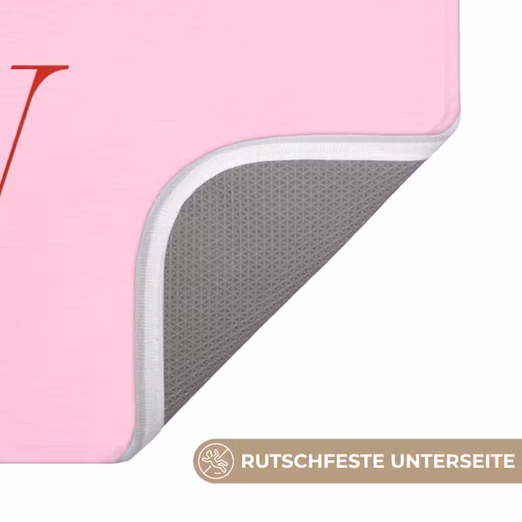 Badematte - Weihnachten – Text – Rot – Rosa — 3