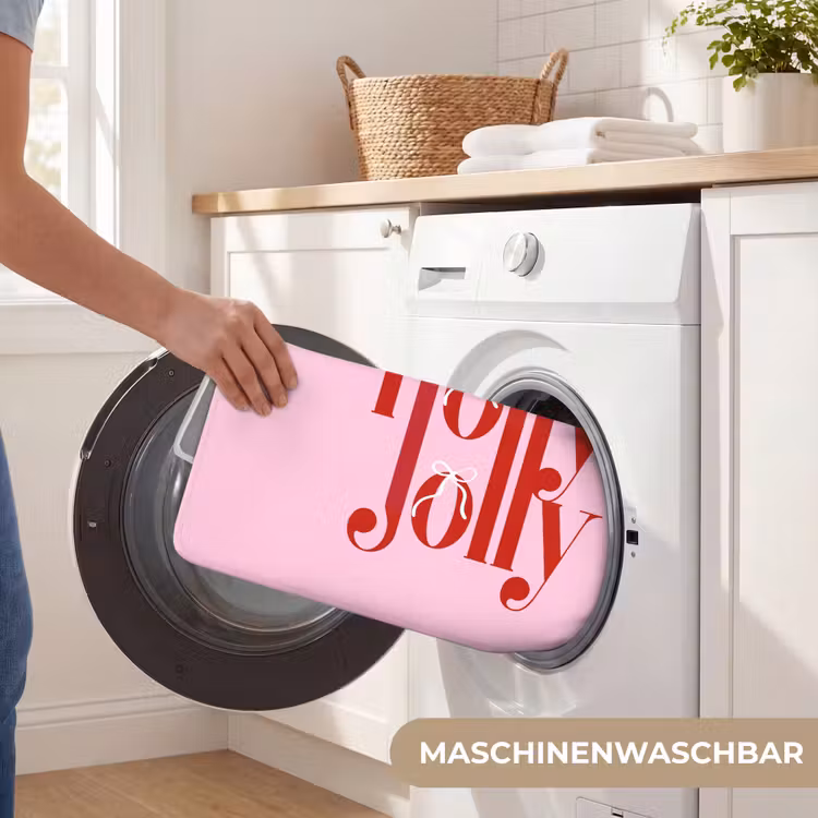 Badematte - Weihnachten – Text – Rot – Rosa — 7