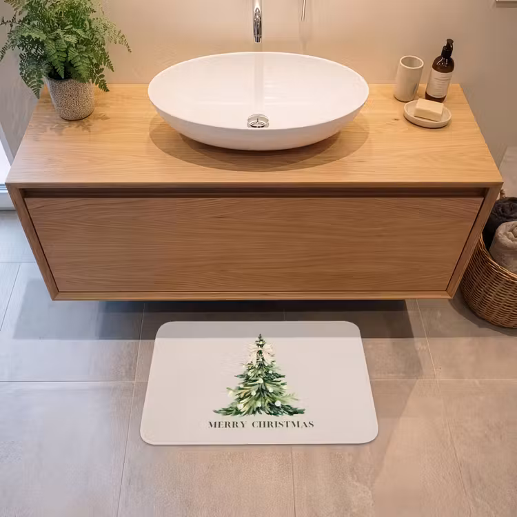 Badematte - Weihnachten – Weihnachtsbaum – Text — 2