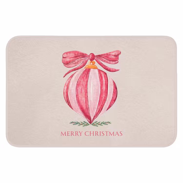 Badematte - Weihnachten – Weihnachtskugel – Text — 1