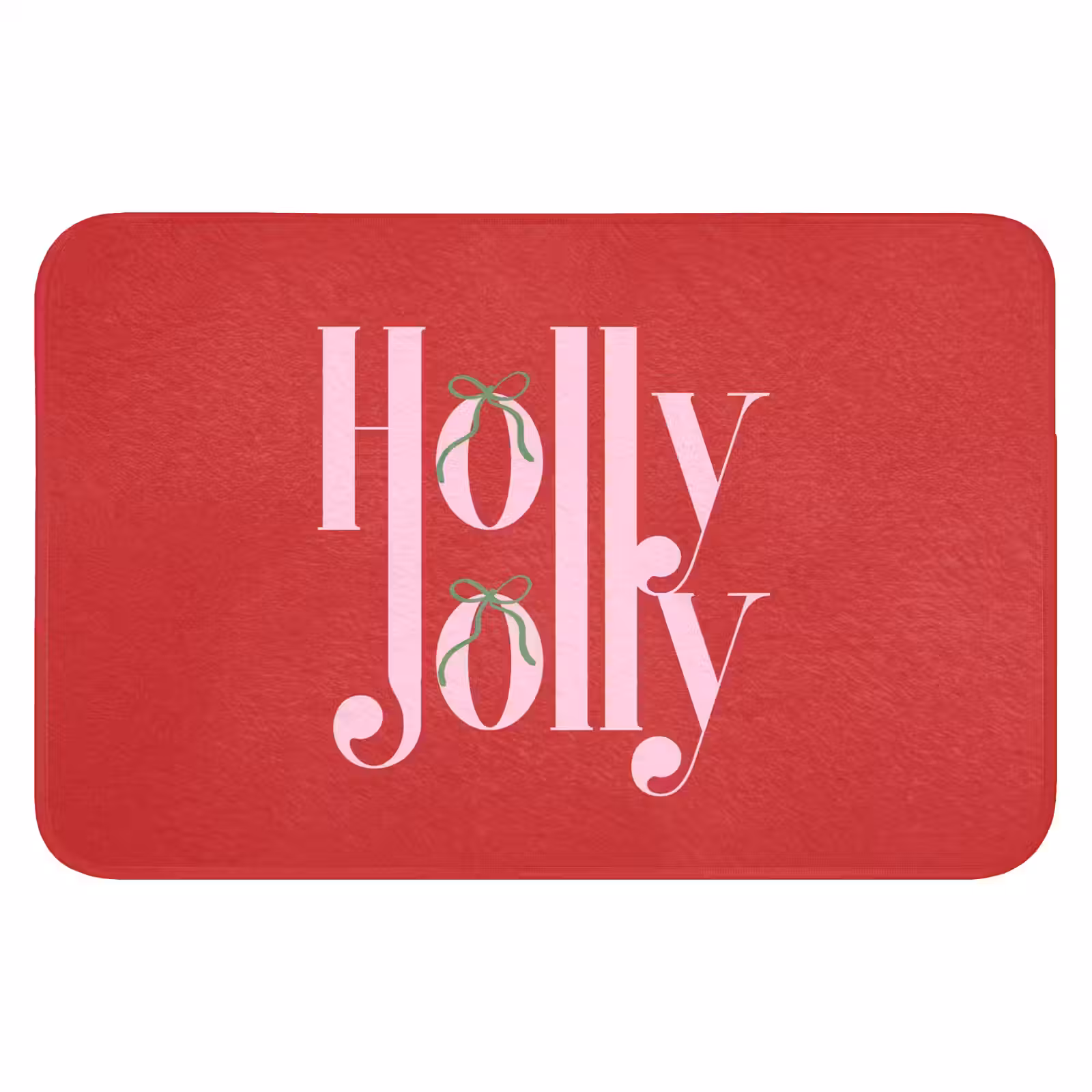 Badematte - Weihnachten – Rosa – Rot – Text — 1