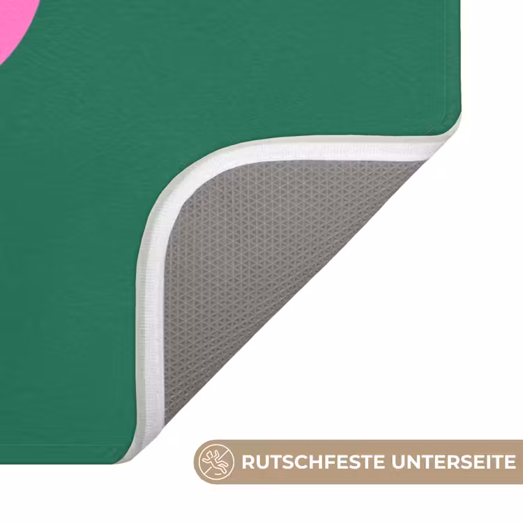 Badematte - Freude – Weihnachten – Animation – Rosa – Grün — 3