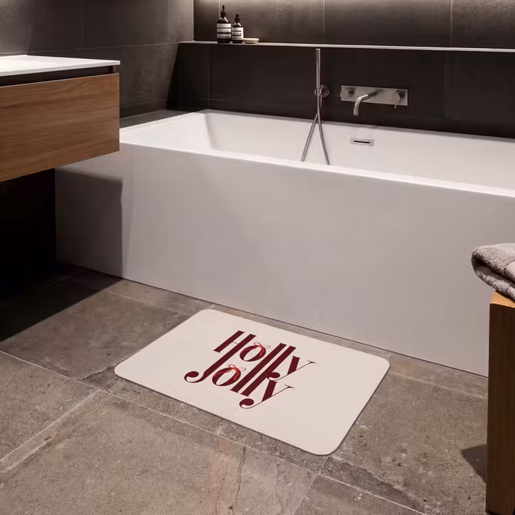 Badematte - Text – Weihnachten – Braun — 4