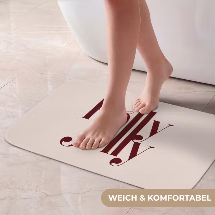 Badematte - Text – Weihnachten – Braun — 5