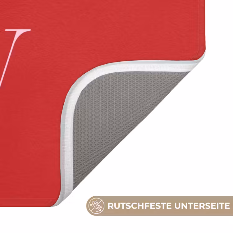 Badematte - Weihnachten – Rosa – Rot – Text — 3