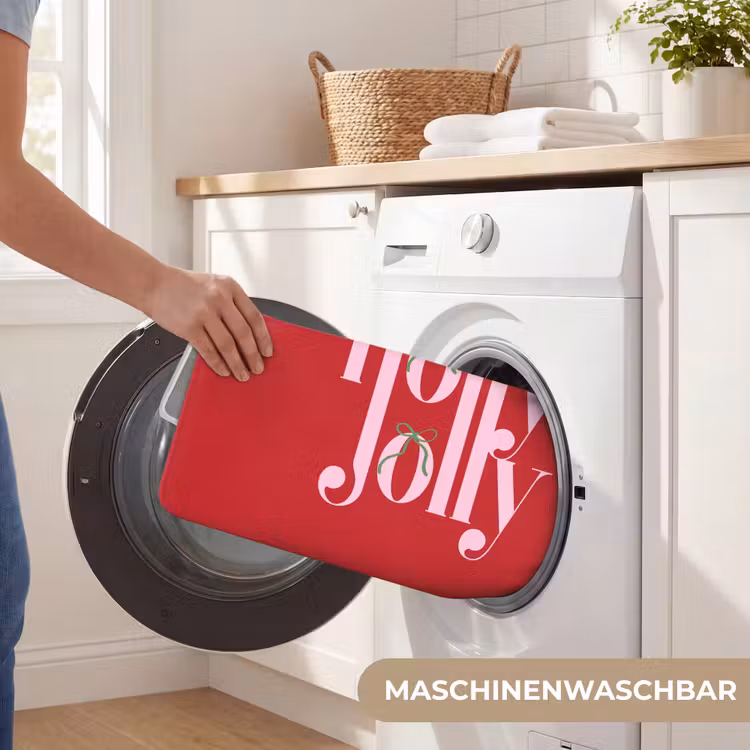 Badematte - Weihnachten – Rosa – Rot – Text — 7