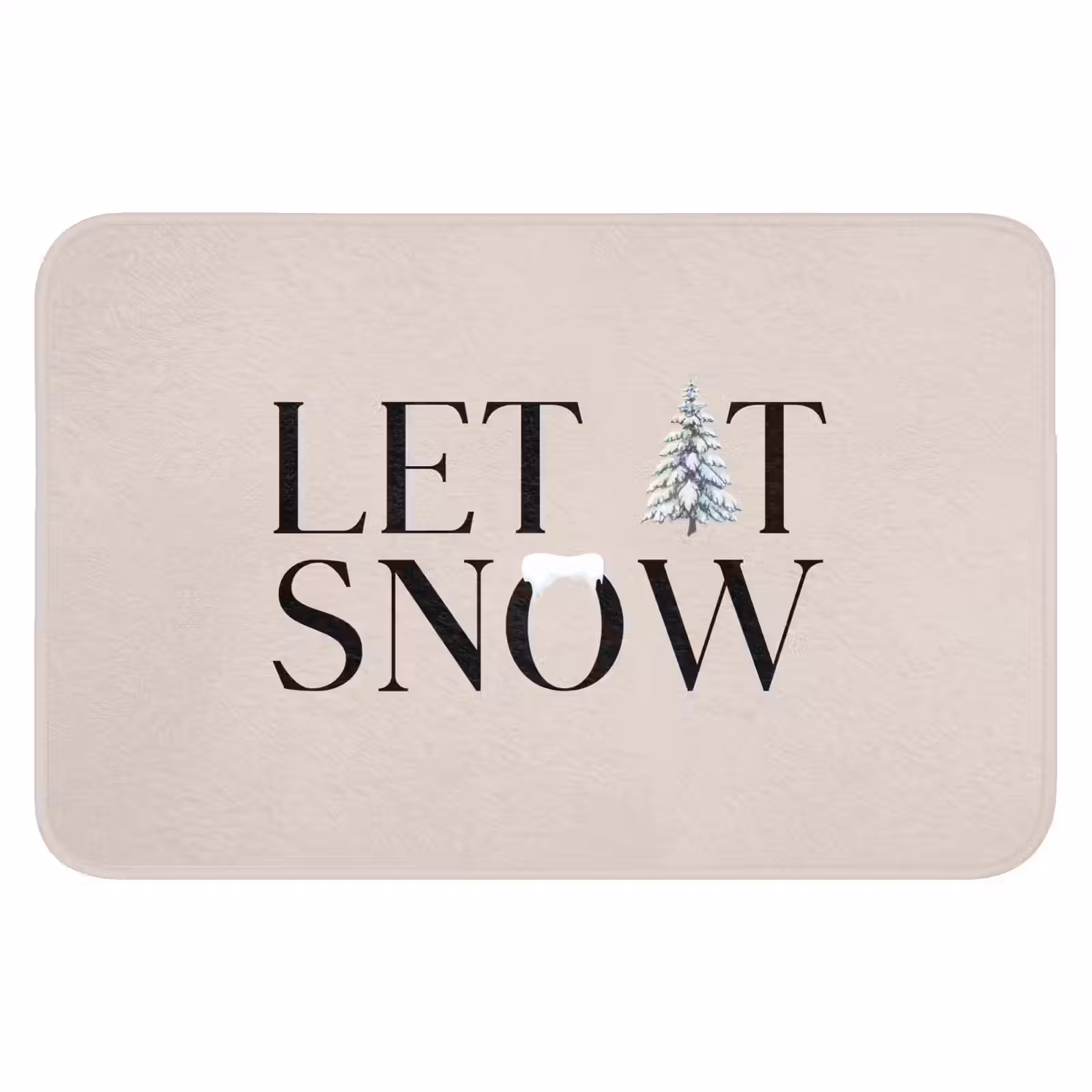 Badematte - Text – Weihnachten – Schnee — 1
