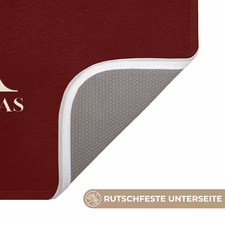 Badematte - Merry – Text – Dunkel – Rot — 3