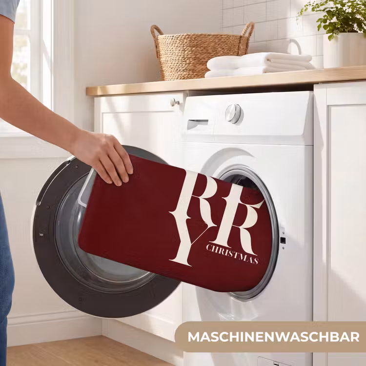 Badematte - Merry – Text – Dunkel – Rot — 7