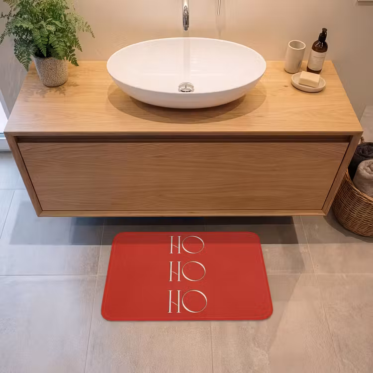 Badematte - Text – Weihnachten – Modern – Rot — 2