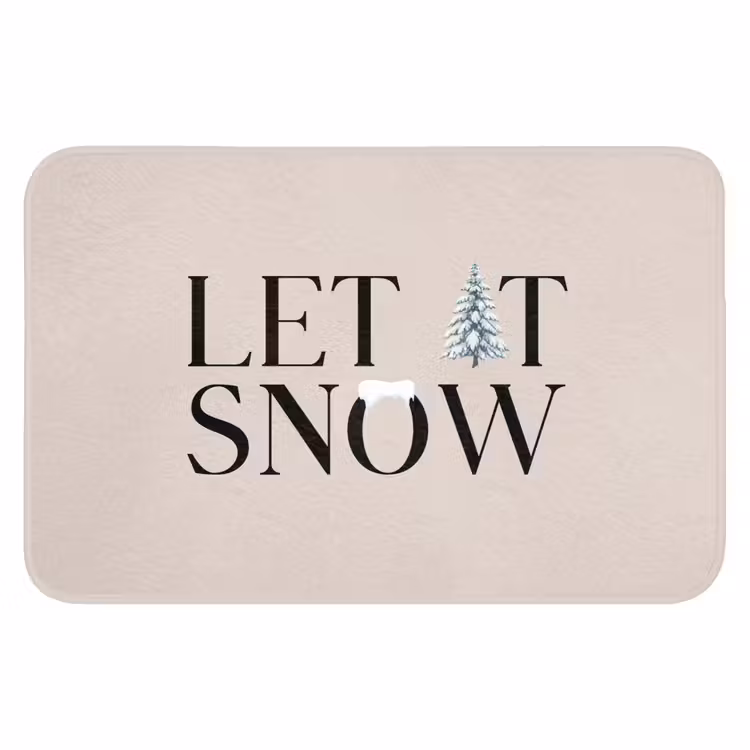 Badematte - Text – Weihnachten – Schnee — 1