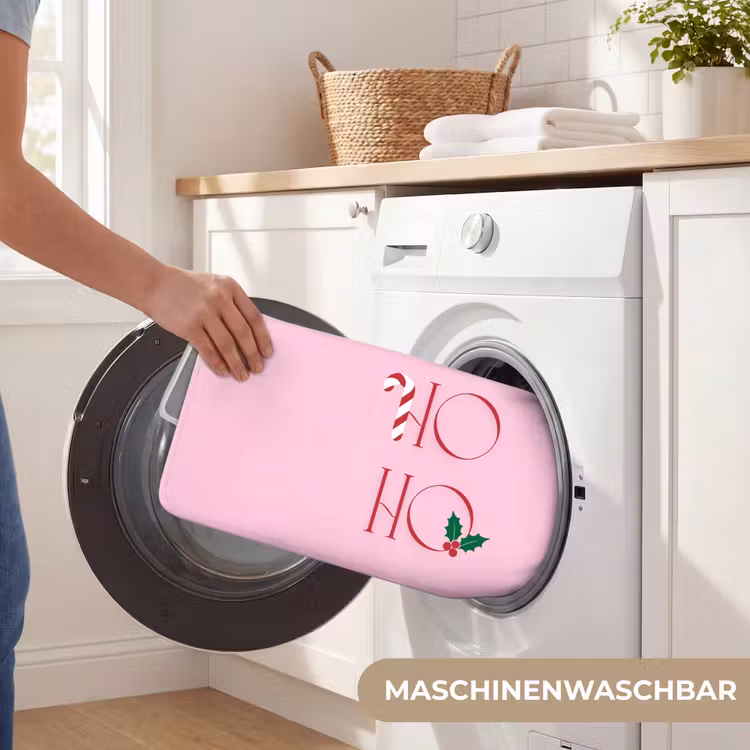 Badematte - Weihnachten – Text – Rosa – Illustration — 7